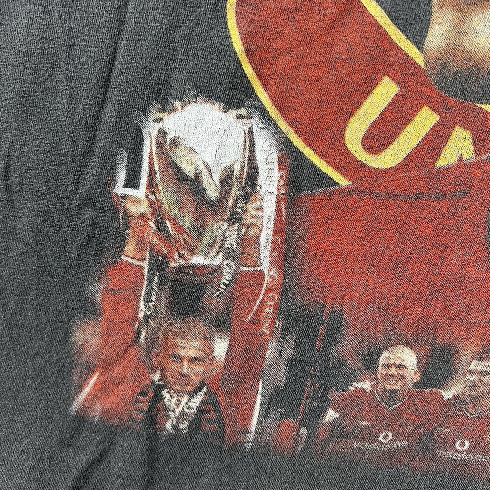 Vintage David Beckham Shirt Mens Large Black Faded Big Print Rap Tee 90s RARE - Picture 5 of 16